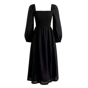 J.Crew Linen Daydream Dress Black size large